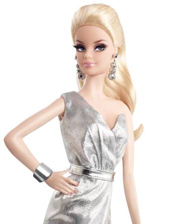 City Shine Barbie Doll Silver Dress