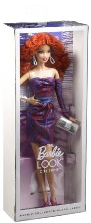 City Shine Barbie Doll Purple Dress