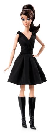 Classic Black Dress Barbie Doll Brunette