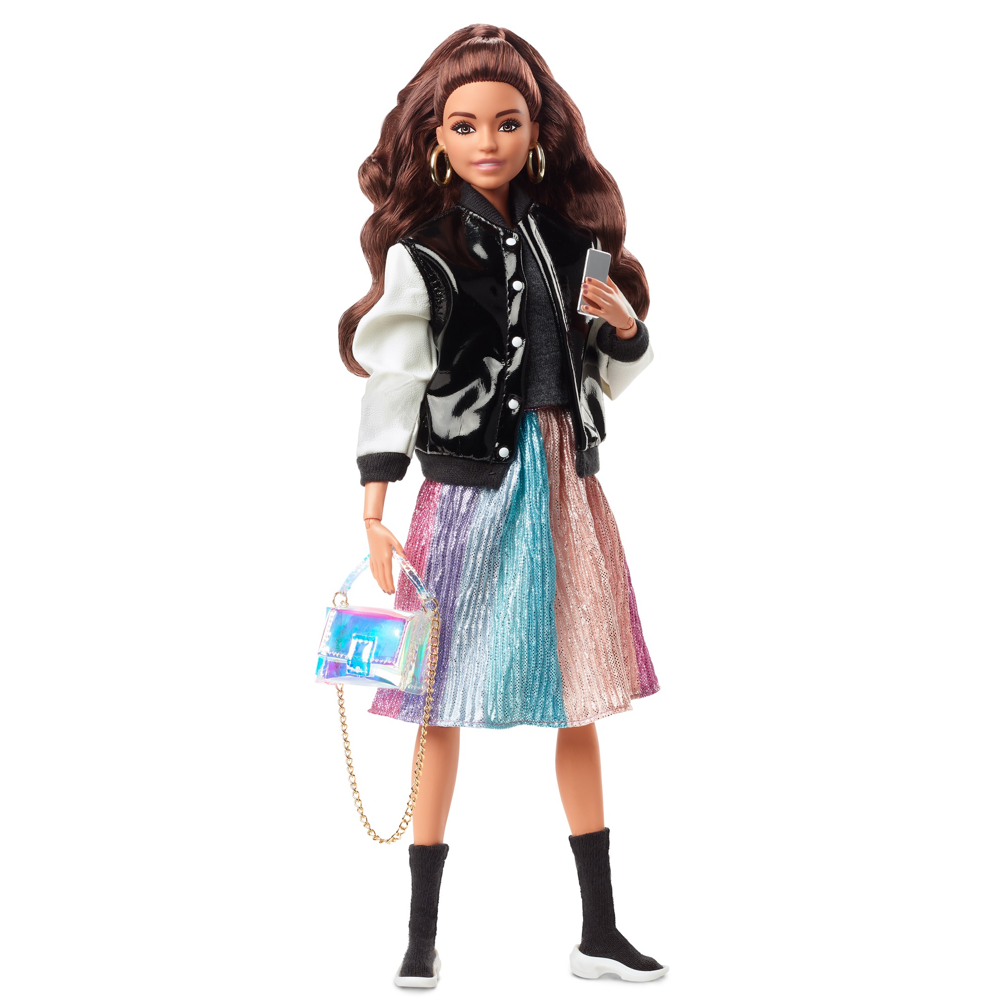 Mattel Barbie DTF04 Barbie Fashionistas Style Puppe und Moden mit Oberteil 