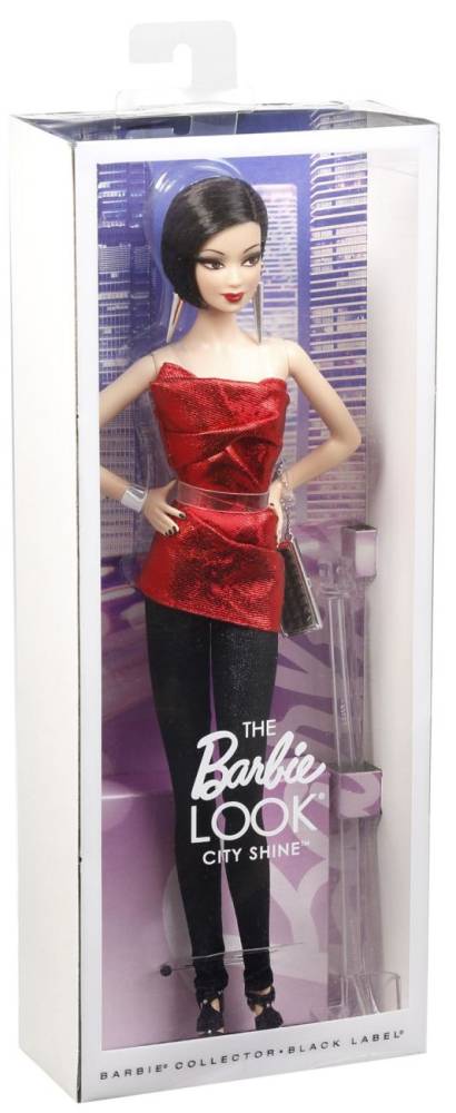 City Shine Barbie Doll Red Dress